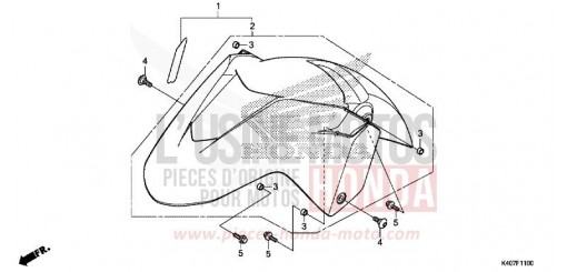FRONT FENDER (NSS125DF/ADF/ADH) NSS125ADF de 2016